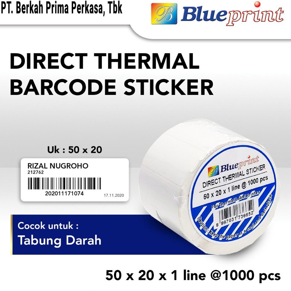 

Cuci Gudang Direct Thermal Sticker 5 x 2 BLUEPRINT 5x2 mm Isi 1 1 Roll