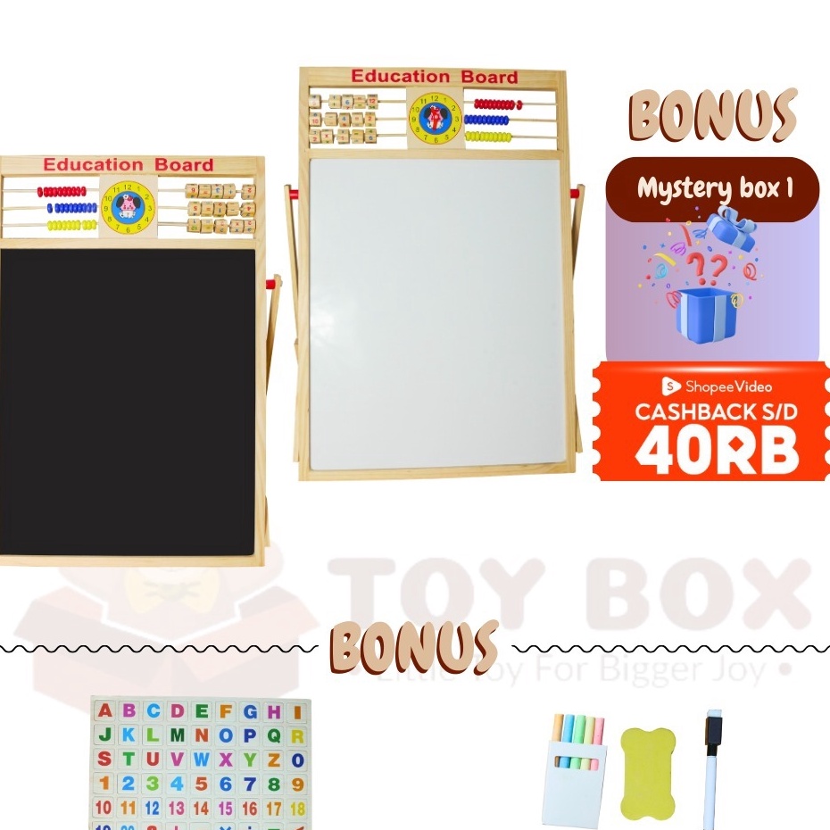 

Get Quality Mainan Uk Large 2in1 Education Board Black dan Whiteboard Papan Tulis Belajar Menggambar Berhitung Anak Dengan Sempoa Berhitung TK89 Model Berdiri Besar