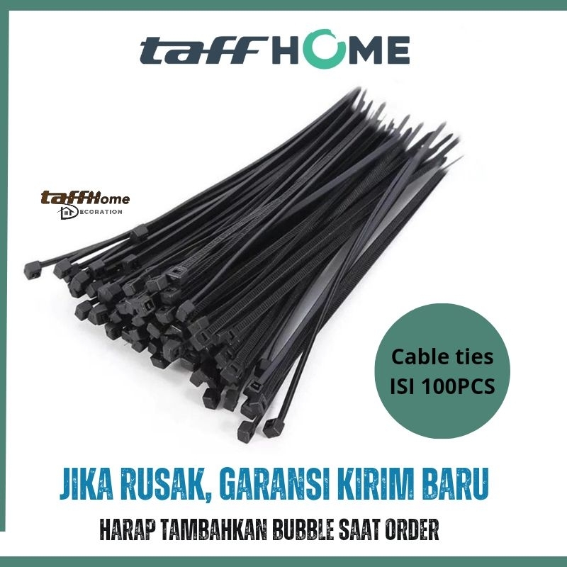 

paff Cable ties kabel 10cm tali pengikat serbaguna travel organizer atk set tali segel makanan gojek grab