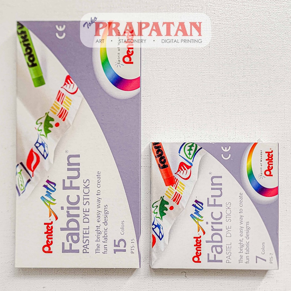 

Kualitas Heboh Pentel Fabric Fun Pastle Dye Stick Set Cat Kain Tekstil