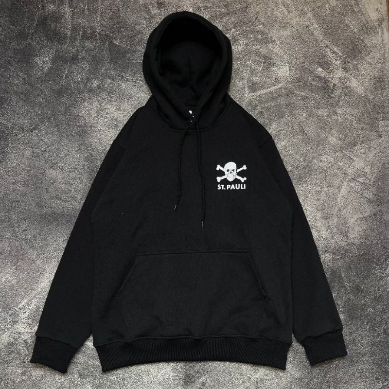 HOODIE ST. PAULI HITAM FULL TAG+ LABEL