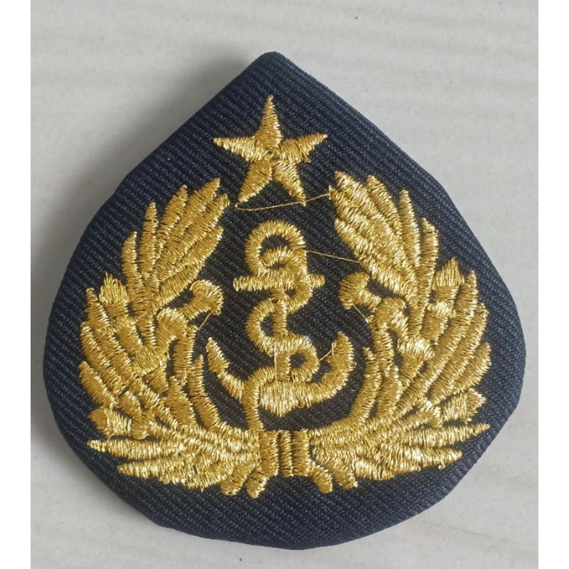 Emblem Logo Bordir Topi Pet Perwira ffbPelayaran Pelayar