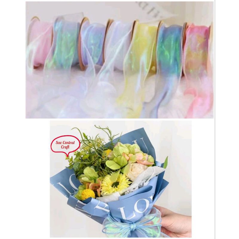 

Pita Korea Colourfull - Pita Hologram 4,5Merer - Pita Buket - Pita Kado Glossy