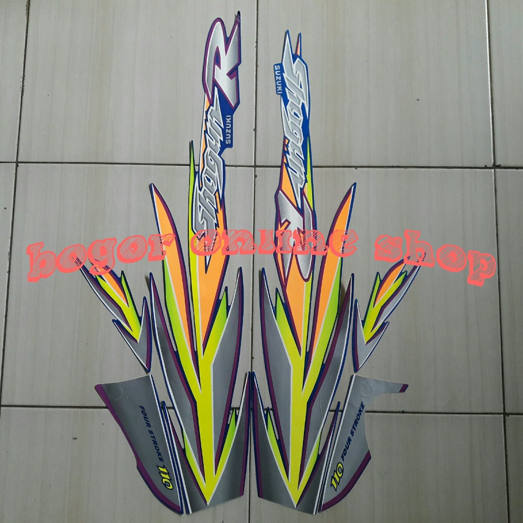 Stiker body lis Motor Suzuki Shogun 2002 Biru