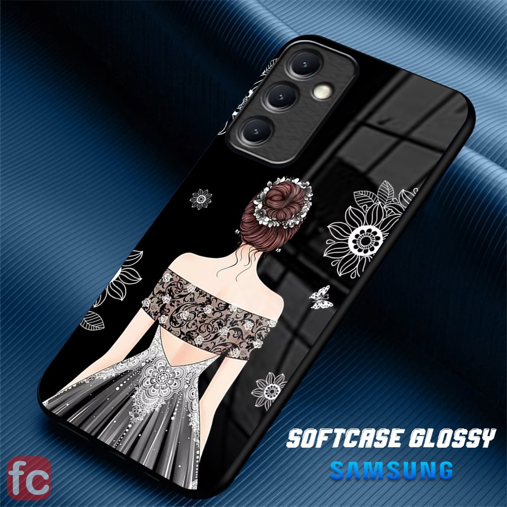 Softcase Glossy Samsung A15 M15 A16 A25 A35 A55  |FR26| Case Silikon Efek Kaca Pelindung Kamera Sili
