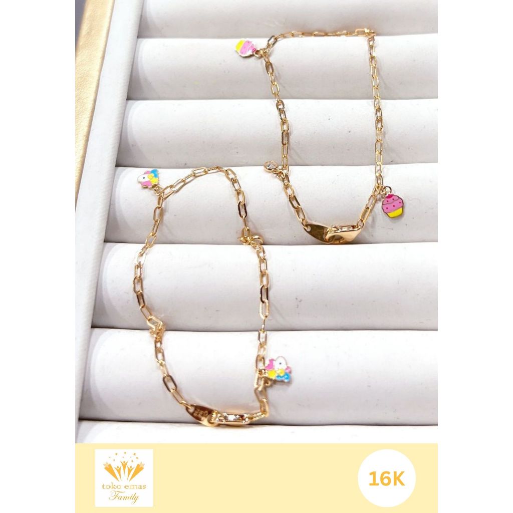 Gelang Emas Anak Kadar 700 (16K) Anak Variasi Berat 1-3 Gram an
