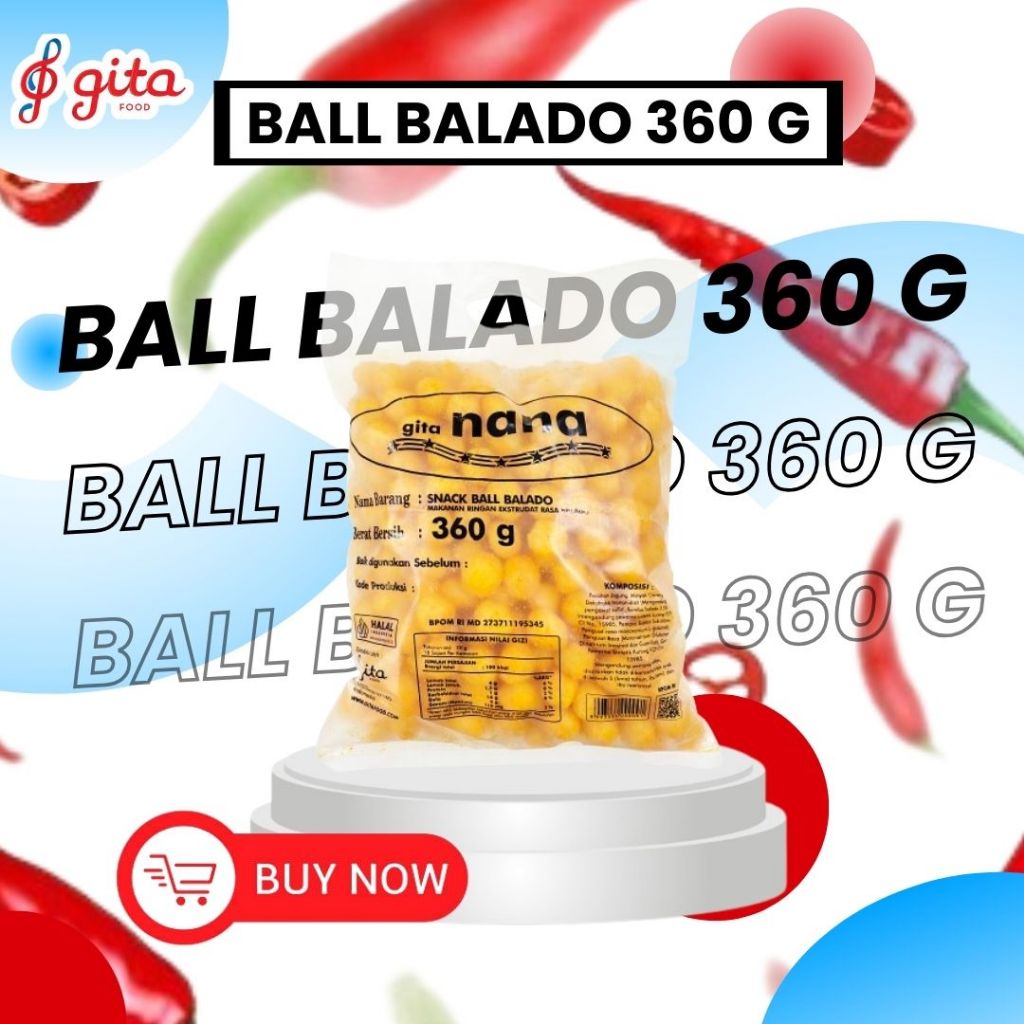 

Snack Ball Khas Rasa Balado Kemasan 360 gram [FAMILY PACK]