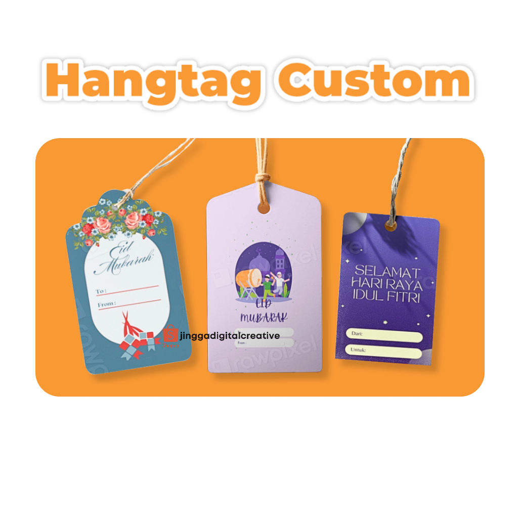 

[Jingga] Hang Tag Custom | Cetak hang Tag | Custom Label Baju | Hangtag Hampers | Hangtag Gift