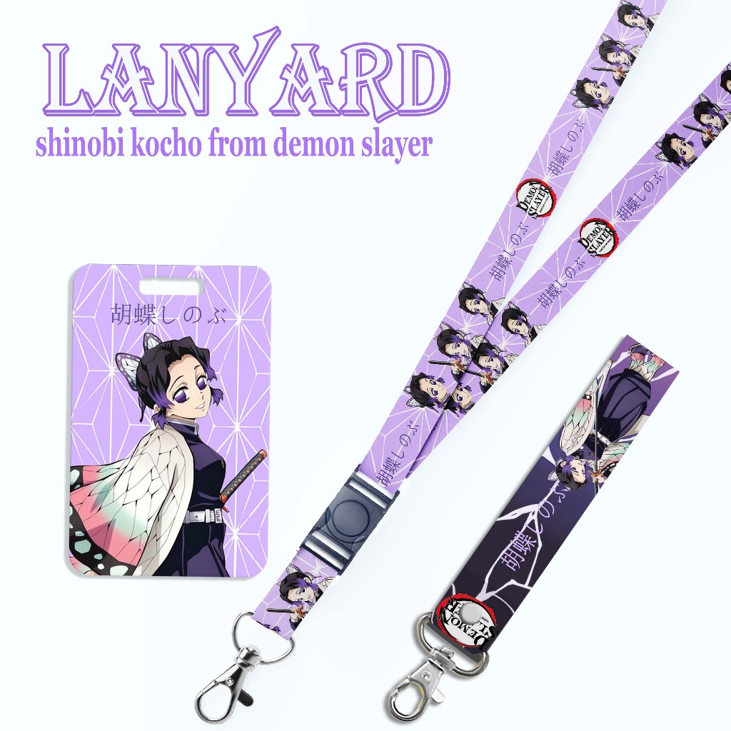 

STRAP LANYARD CARD HOLDER Demon Slayer Shinobu Kocho Gantungan Kunci, Handphone, ID Card