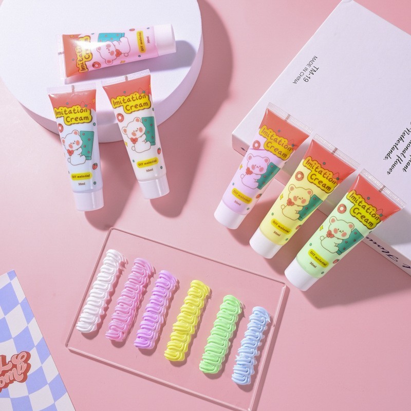 

SATUAN Deco Cream 50gr Imitation Cream Warna Warni Colorful Decoration Dekorasi Krim Kue Tart Phone Case Hiasan Bahan Hias Poca Photocard Holder Kotak Perhiasan Acrylic DIY Material Handmade Glue Seni Kerajinan Craft Crafting Grosir Prakarya Malang