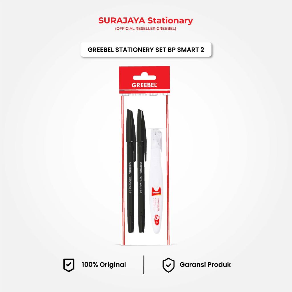 

Paket Alat Tulis / Stationery SET GREEBEL / STA SET BP SMART 2PCS/SET + GBC 120702