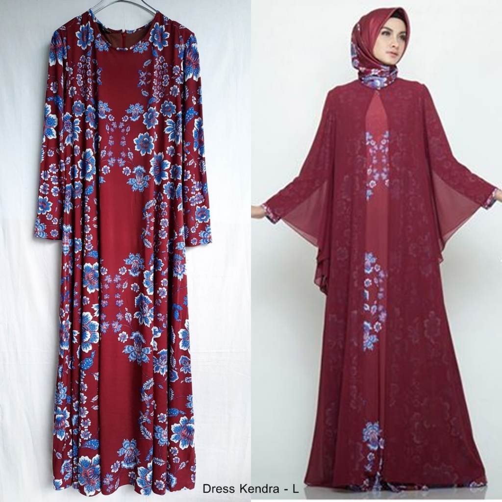 Gamis Dress Muslim Premium Printing Kendra by Itang Yunasz