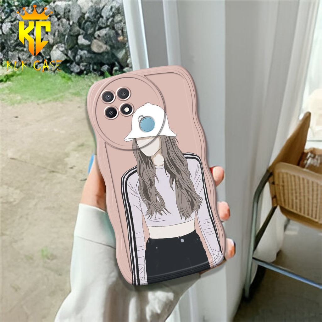 Case OPPO A15 GELOMBANG, Motif Aesthetic Bahan Softcase silicon Lentur - Skin / Casing Handpone - Ce