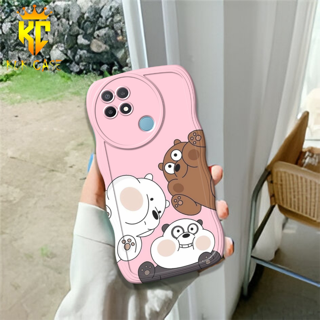 Case OPPO A15 GELOMBANG, Motif Aesthetic Bahan Softcase silicon Lentur - Skin / Casing Handpone - Ce