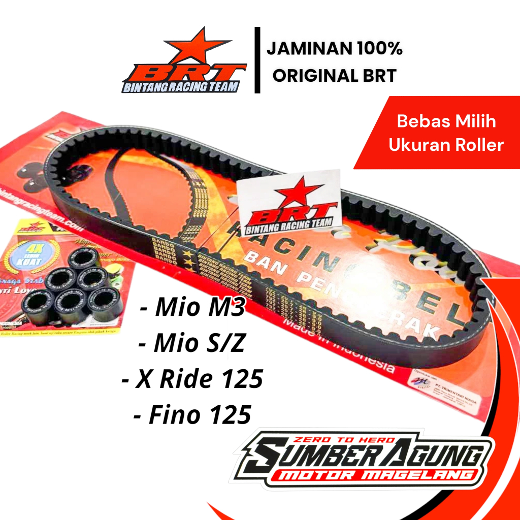 V-BELT VANBELT SET ROLLER RACING BRT MIO M3 X-RIDE 125 FINO 125 SOUL GT 125