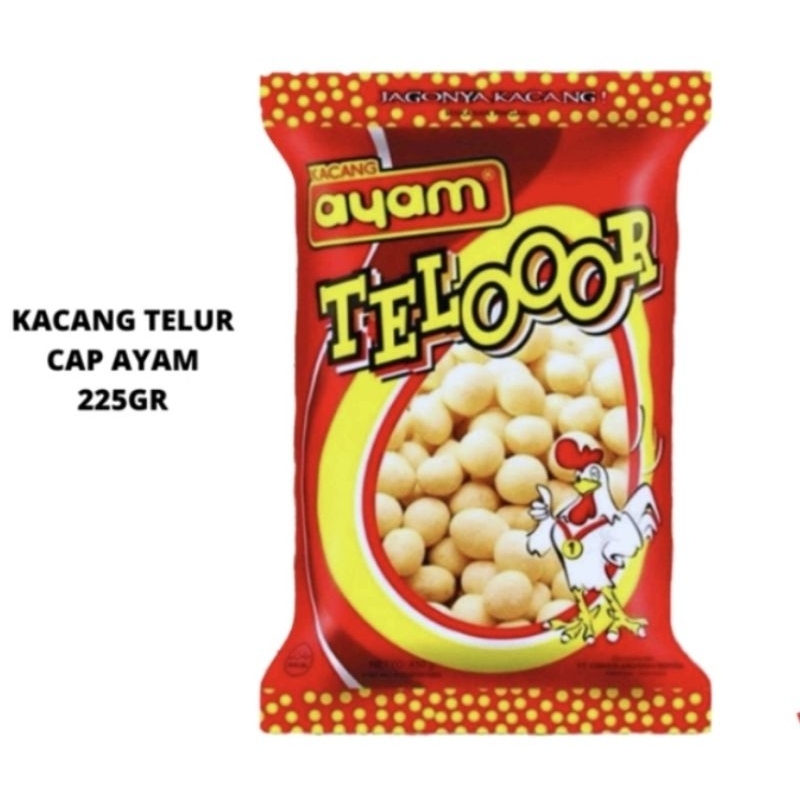 

Kacang Telor Cap Ayam 225gr Ole Ole Khas Makassar