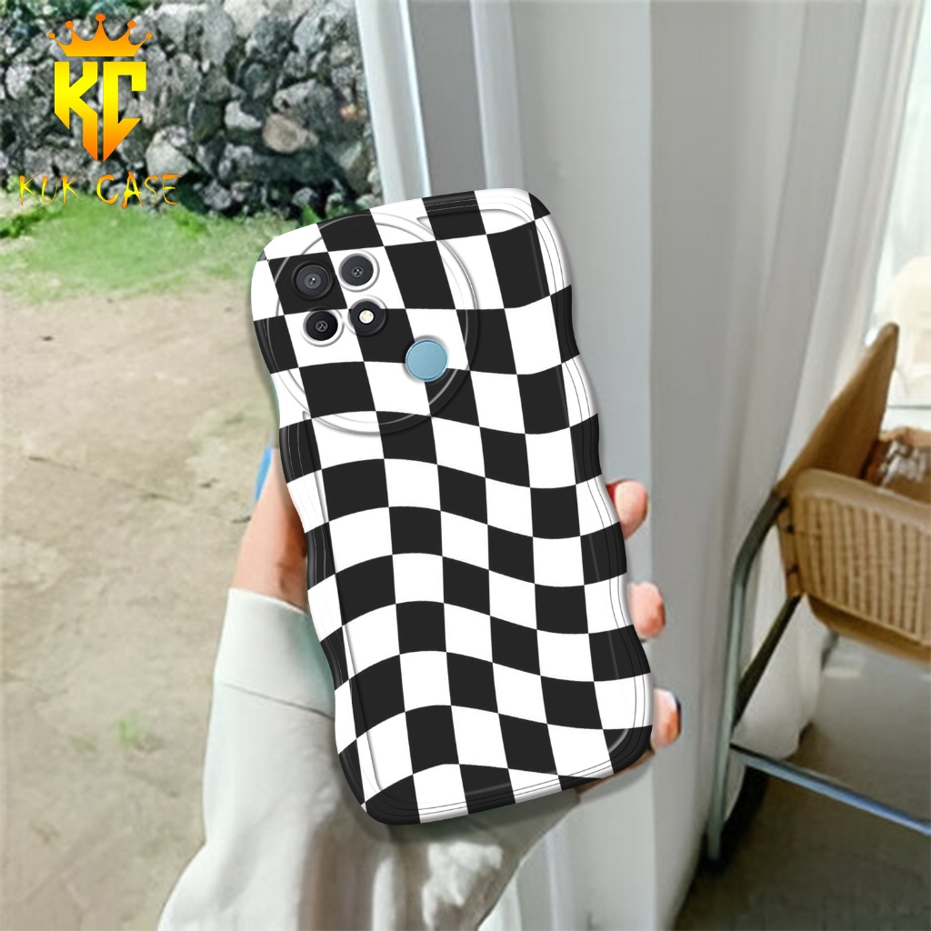 Case OPPO A15 GELOMBANG, Motif Aesthetic Bahan Softcase silicon Lentur - Skin / Casing Handpone - Ce