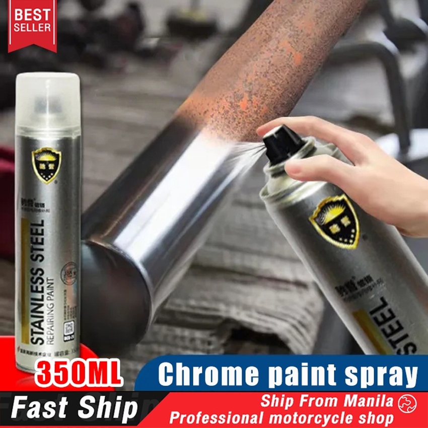 350 ML Cat Semprot Chrome Sapporo Chrome Spray Paint Anti Karat Warna Stainless Automotive Metallic 