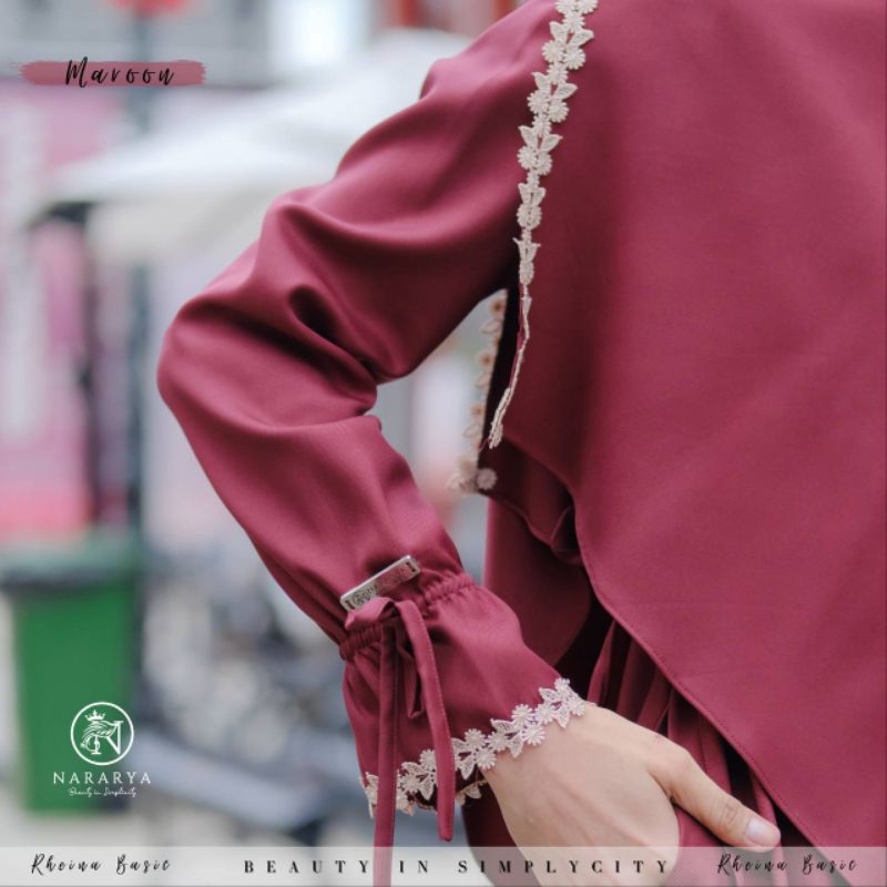 Gamis Set Khimar Rheina Basic By Nararya Preloved Size S