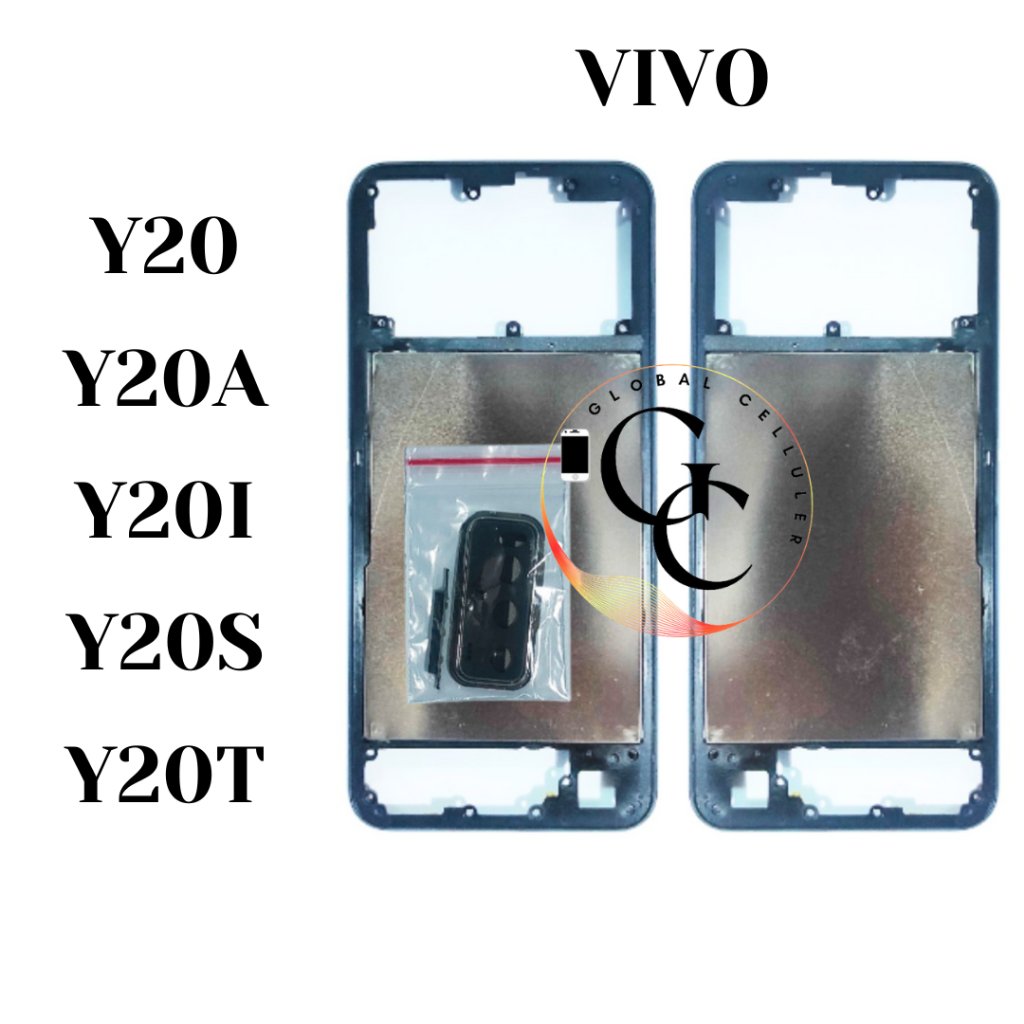 Bezel+Backdoor Vivo Y20 Y20A Y20I Y20S Y20T Y21S 2020 Original (Tulang Samping penutup mesin)