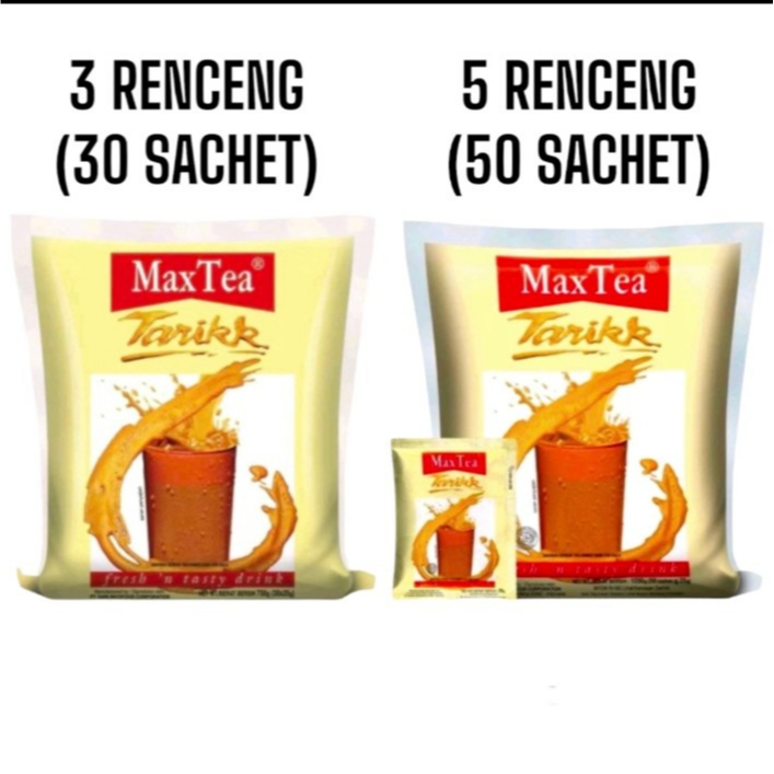 

[1PACK] MAX TEA TEH TARIK 1 PACK (50 SACHET @25G) dan (30 SACHET @25G)