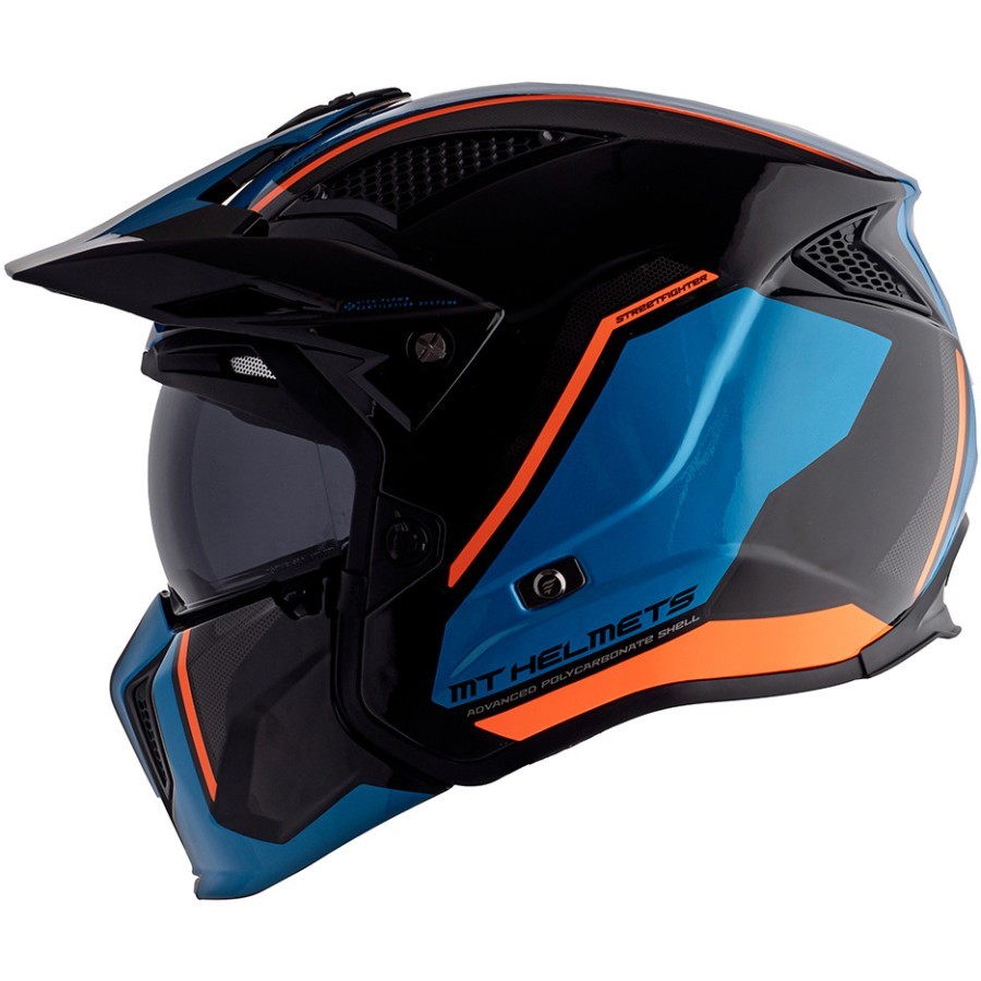Helm Motor MT Helmet Streetfighter SV Twin A4 Fluor Orange