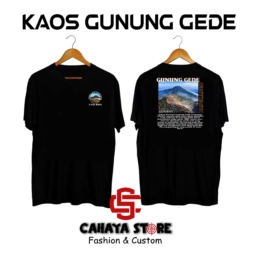 TSHIRT PENDAKI GUNUNG GEDE - BAJU GUNUNG / KAOS GUNUNG / BAJU GUNUNG GEDE PANGRANGO / KAOS OUTDOOR /