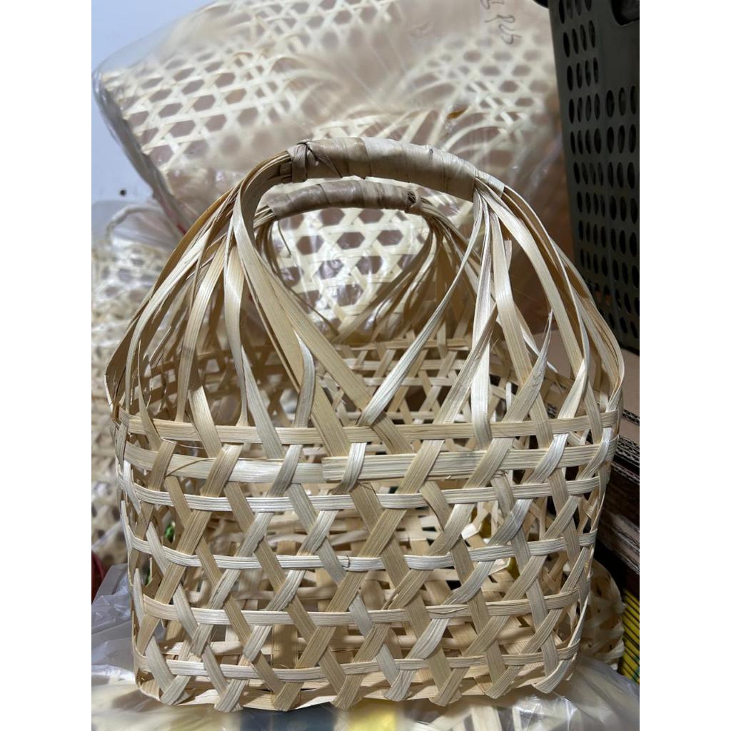 Tas jinjing anyaman bambu / keranjang buah / keranjang parcel
