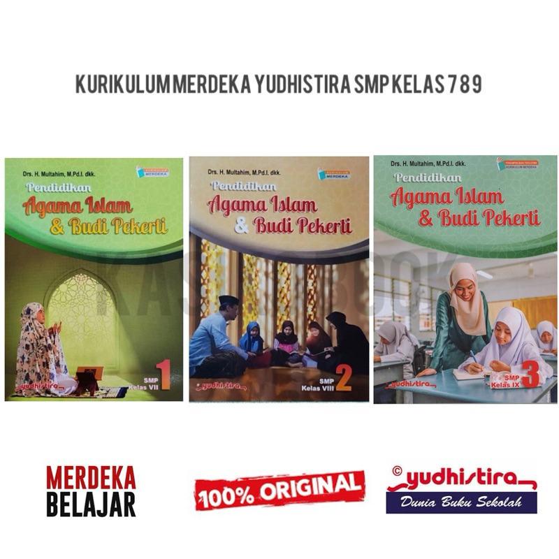 Buku Agama Islam Kelas 1 2 3 / 7 8 9 SMP Yudhistira Kurikulum Merdeka