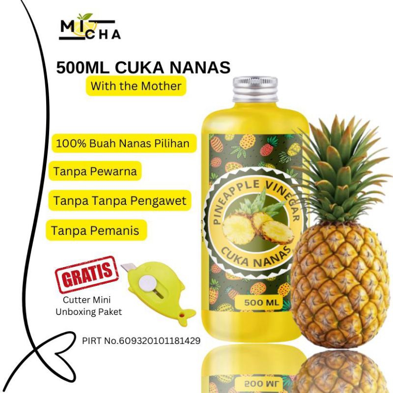 

500ml Cuka Nanas With Mother Organic Asli