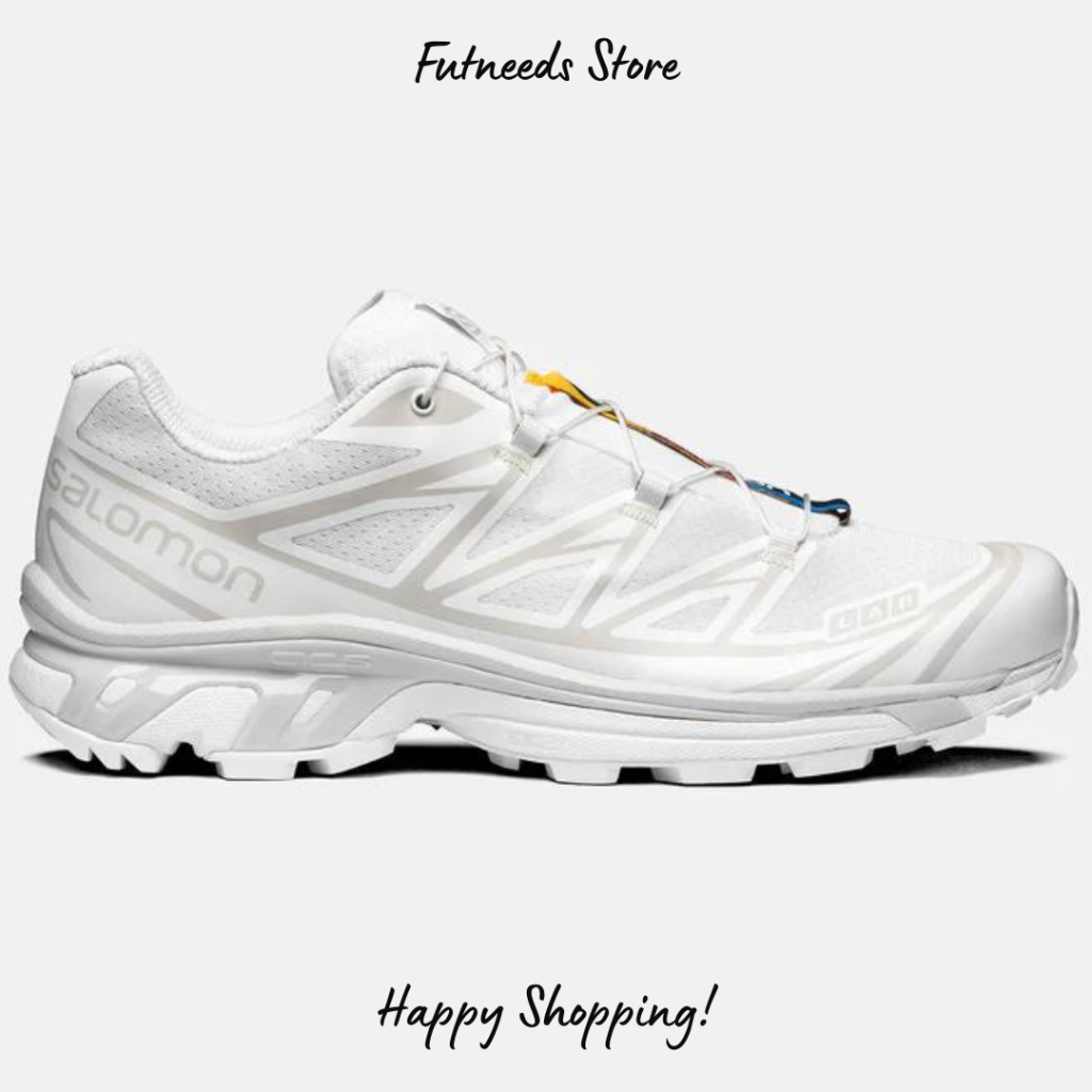 Salomon XT-6 White Lunar Rock Fullwhite - Sepatu Kasual Pria dan Wanita Original