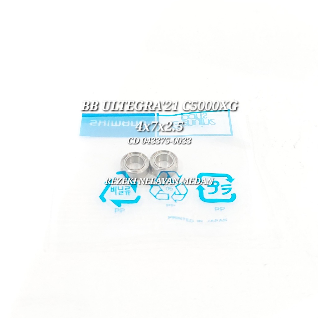 Sparepart Reel SHIMANO Ultegra 2021 C5000XG Ball Bearing CD. 043375 - 0033 [4x7x2.5]