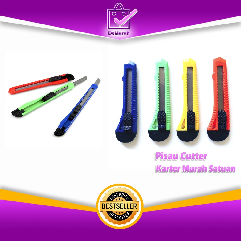 

Pisau Cutter Karter Murah Satuan Ecer Pisau Kater Besar Kecil A073