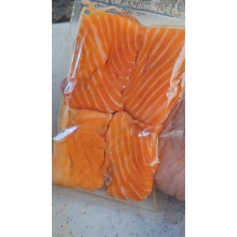 

[ TERLARIS ] Salmon Ribs Norwey/ Sashimi Grade/ Iga Salmon 100gram MPASI BUBUR Organik GRILL TOPPING MENTAI DIMSUM SU9SHI