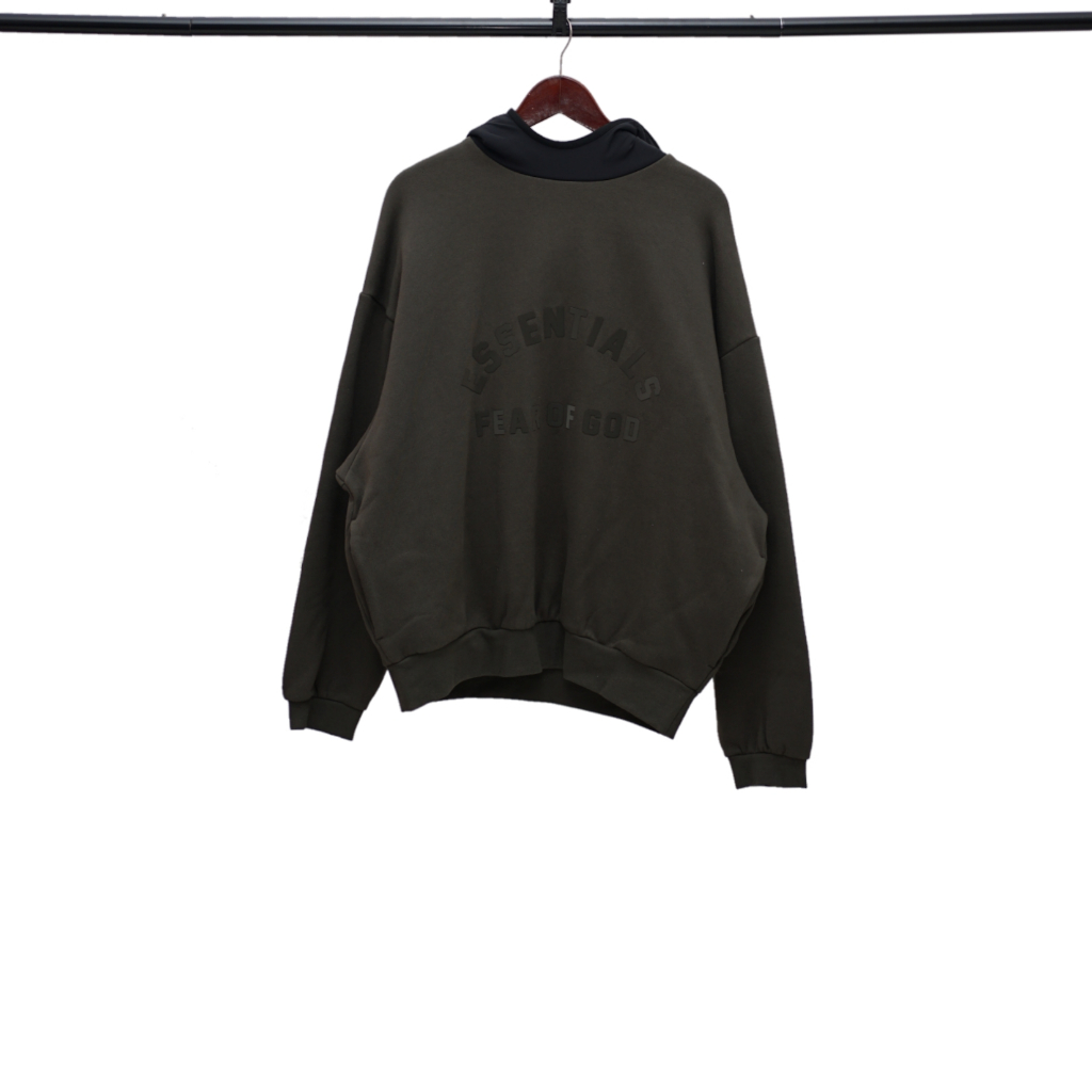 ESSENTIALS Ink Jet Black Head Parachute Hoodie Authentic / Jaket Hoodie Branded Essentials Original