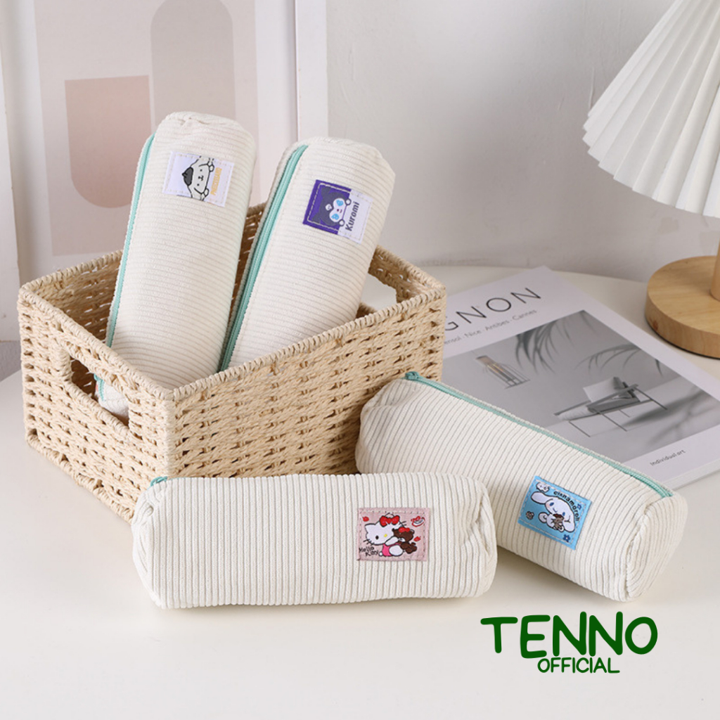 

TENNO Kotak Pensil San Rio Model Salur Lucu Tepak Tempat Pensil Cute Pencil Case Aesthetic Estetik Pouch Make Up Serbaguna Travel Friendly Kain Kapasitas Besar