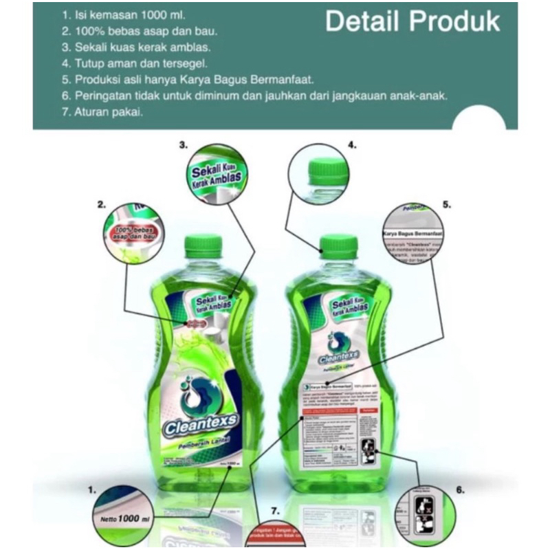 cleantexs cairan pembersih lantai