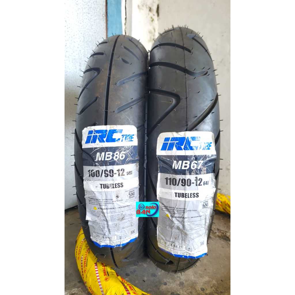 Ban IRC 100/90-12 dan 110/90-12 Ban Ring 12 Tubeless ban 100/90-12 ban tubles 100/90-12 ban irc 110/