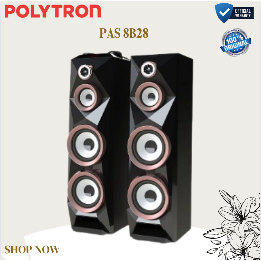 POLYTRON SPEAKER AKTIF PAS-8B28/PAS8B28/PAS8 B28/PAS 8B28/PAS-8 B28/PAS 8 B28 - speaker Bluetooth Karaoke PAS 8B28