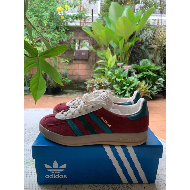 Adidas Gazelle Indoor Red Green Merah Hijau