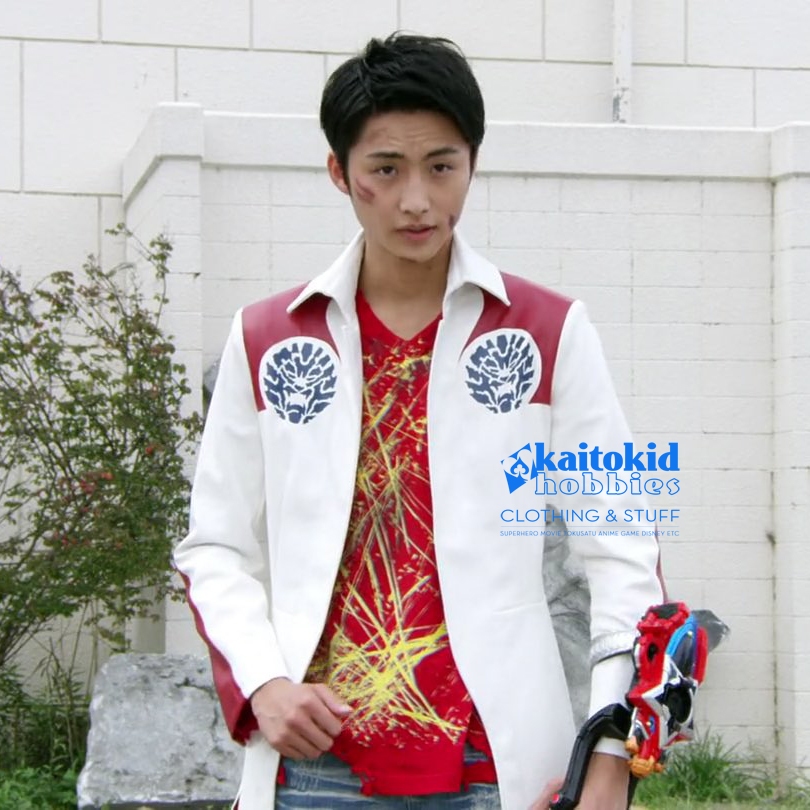 Jaket Kulit LUCKY KYURANGER ORION SISHI Leather Jacket cosplay bisa custom request