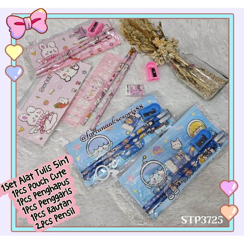 

5IN1 ALAT TULIS KARAKTER LUCU / PERALATAN SEKOLAH ANAK / SET ALAT TULIS SEKOLAH / CUTE STATIONERY SET 5IN1 / STP3725