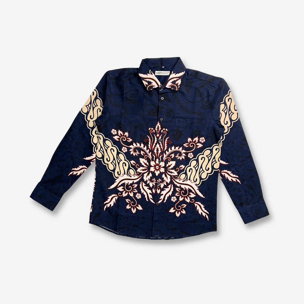 KYBOST VERTUCCI Kemeja Batik Pria Katun Premium Lengan Panjang BTKP008