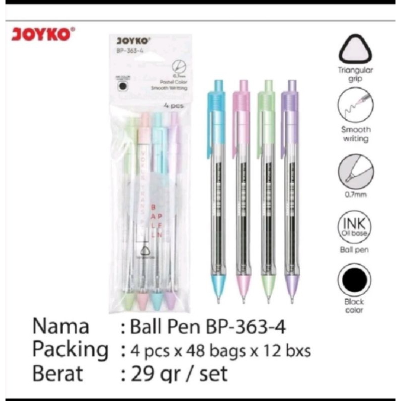 

Bulpen Cetek Joyko BP-363-4 Vokus Trans PTL (isi 4pcs)