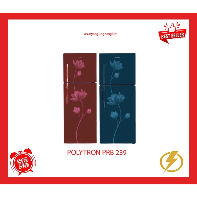KULKAS POLYTRON 2 PINTU 230 L 130 WATT - PRB 239