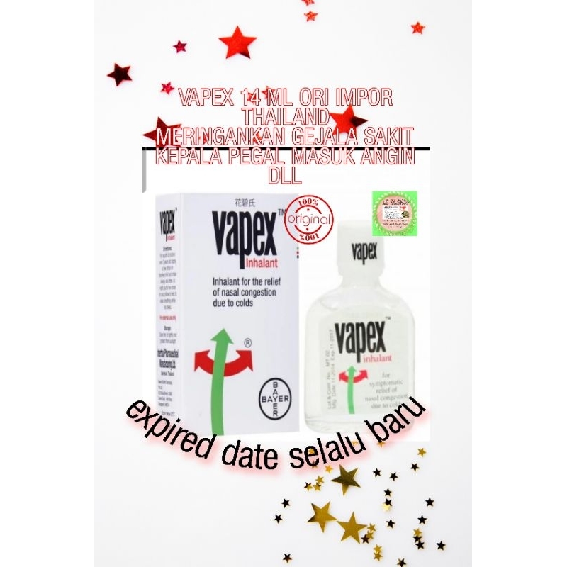 vapex 14 ml minyak angin ori thailand
