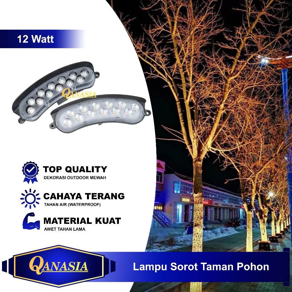 Lampu Sorot Taman Lampu Outdoor Waterproof Pohon Pilar Tiang DC 24V