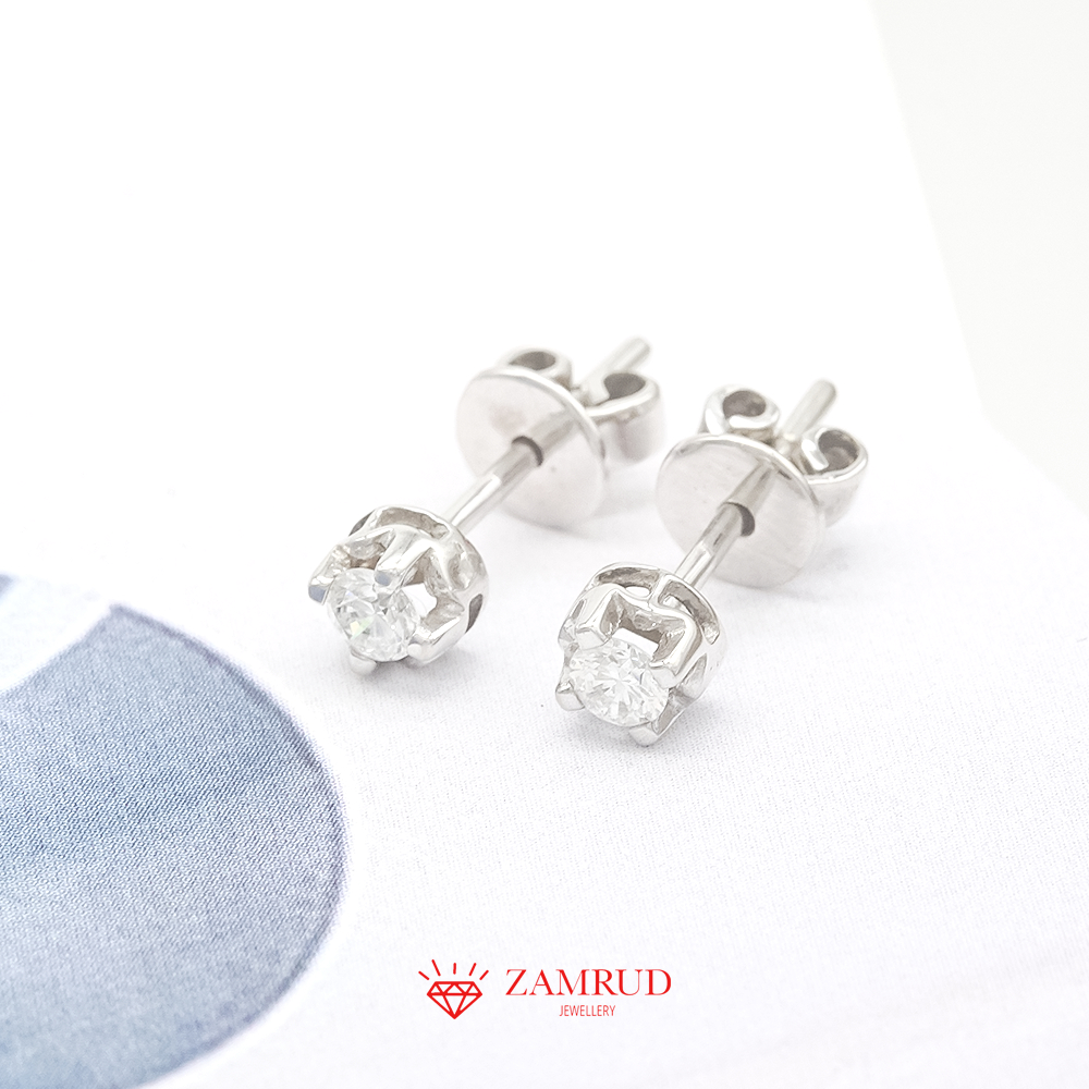 Anting Berlian Solitaire Giwang 9782 ER Zamrud Jewellery