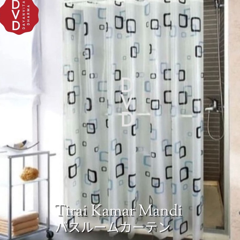 Re4dy Gorden Kamar Mandi plastik  tirai pembatas kamar mandi 258