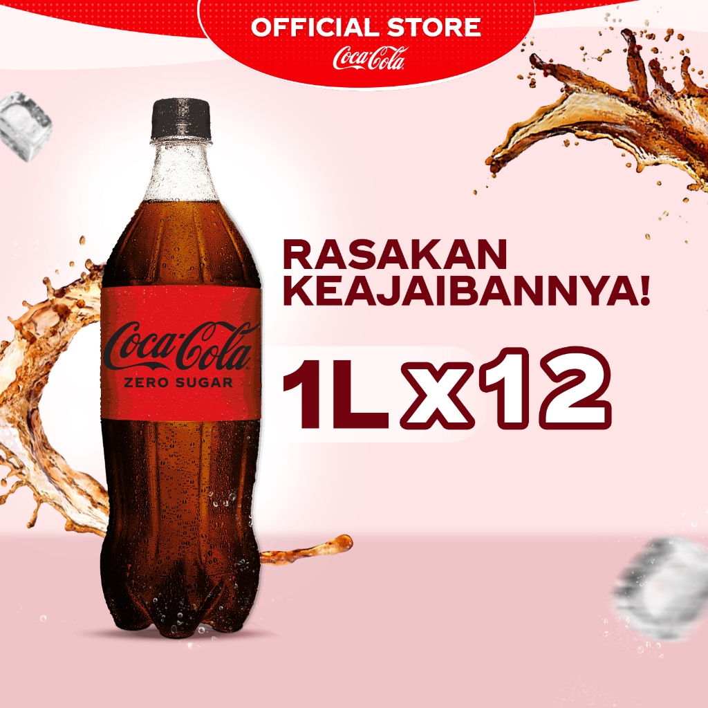 

Coca-Cola Zero Sugar Minuman Soda - Botol 1L x 12pcs